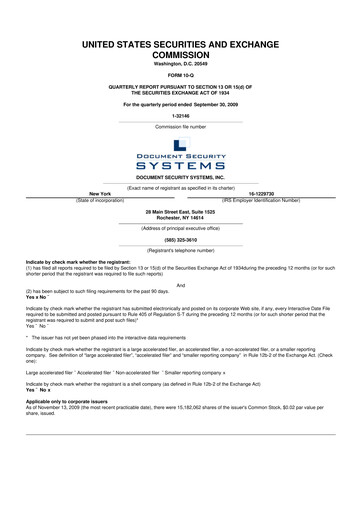 Thumbnail DSS, Inc. (Document Security Systems) 10-Q Quarterly Report FY 