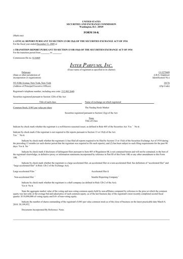 Thumbnail Interparfums 10-K Annual Report 