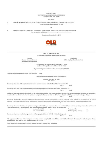 Thumbnail OLB Group 10-K Annual Report 