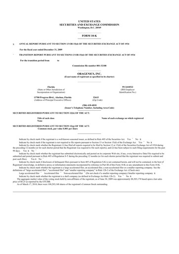 Thumbnail Oragenics 10-K Annual Report 