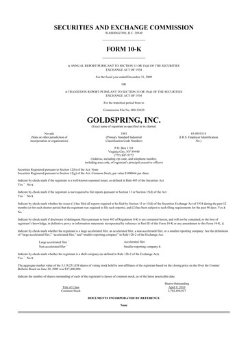 Thumbnail Comstock Inc. 10-K Annual Report 