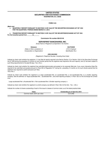 Vorschaubild ServisFirst Bancshares 10-Q Quartalsbericht  