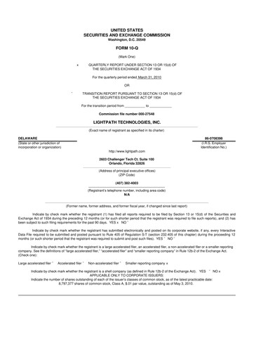 Vorschaubild LightPath Technologies 10-Q Quartalsbericht  