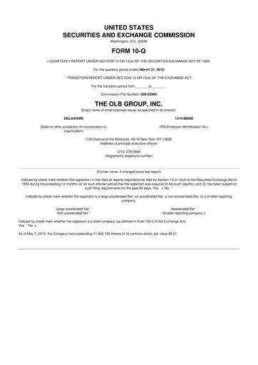 Thumbnail OLB Group 10-Q Quarterly Report FY 