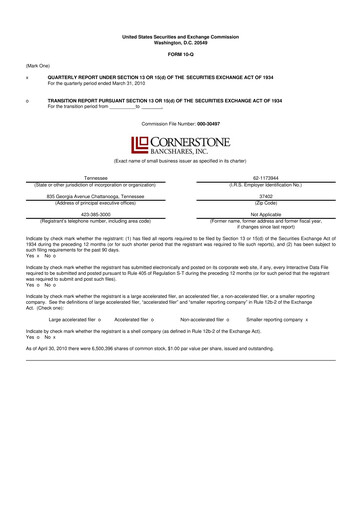 Thumbnail SmartFinancial (SmartBank) 10-Q Quarterly Report FY 