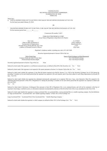 Thumbnail Park Aerospace 10-K Annual Report 