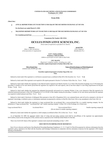 Thumbnail Sonoma Pharmaceuticals 10-K Annual Report 