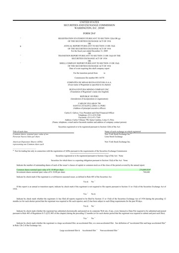 Thumbnail Buenaventura Mining Company  20-F Annual Report 