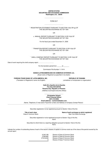 Thumbnail Bladex 20-F Annual Report 