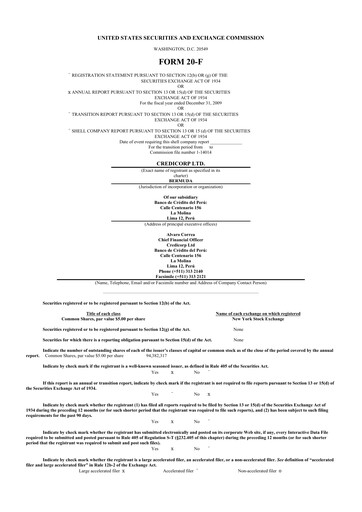 Thumbnail Credicorp 20-F Annual Report 