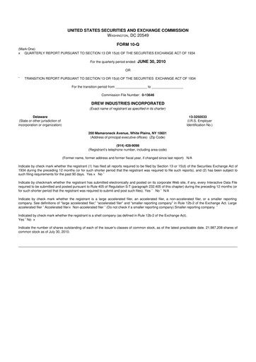 Thumbnail LCI Industries
 10-Q Quarterly Report FY 