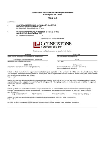 Thumbnail SmartFinancial (SmartBank) 10-Q Quarterly Report FY 