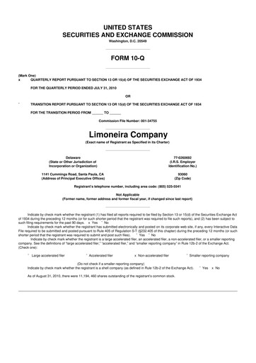 Thumbnail Limoneira
 10-Q Quarterly Report FY 