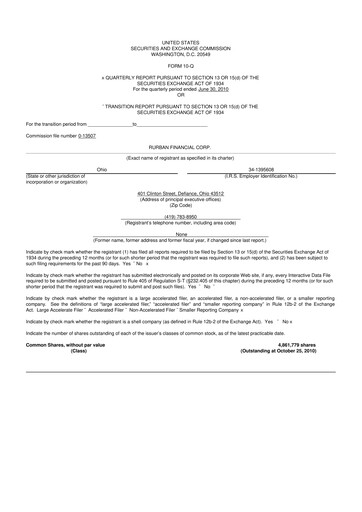 Miniature SB Financial Group 10-Q Rapport trimestriel  