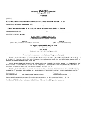 Vorschaubild Manhattan Bridge Capital
 10-Q Quartalsbericht  