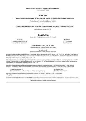 Miniature Tapestry 10-Q Rapport trimestriel  