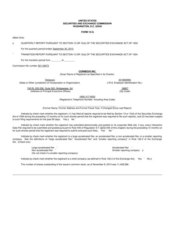 Thumbnail CorMedix 10-Q Quarterly Report FY 