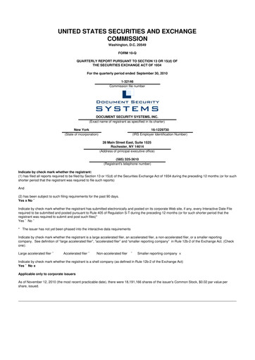 Thumbnail DSS, Inc. (Document Security Systems) 10-Q Quarterly Report FY 