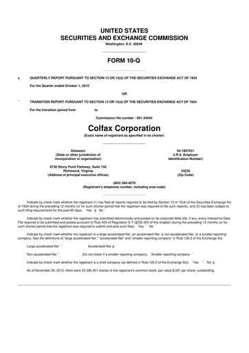 Miniature Enovis 10-Q Rapport trimestriel  