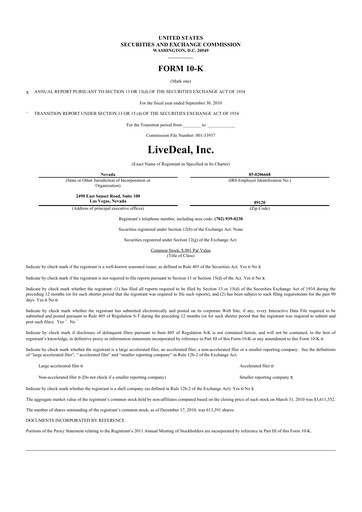 Thumbnail Live Ventures 10-K Annual Report 