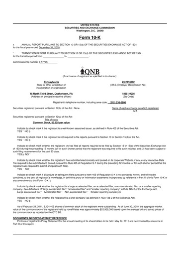 Vorschaubild QNB Corp. 10-K Jahresbericht 