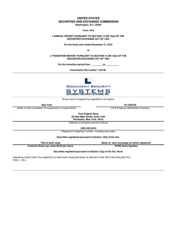 Thumbnail DSS, Inc. (Document Security Systems) 10-K Annual Report 