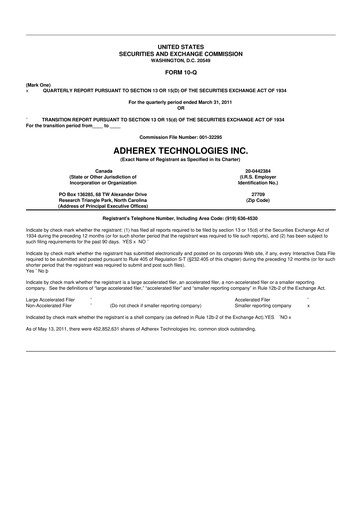 Miniature Fennec Pharmaceuticals 10-Q Rapport trimestriel  