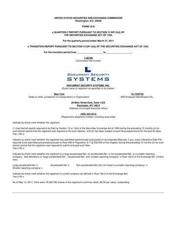 Thumbnail DSS, Inc. (Document Security Systems) 10-Q Quarterly Report FY 