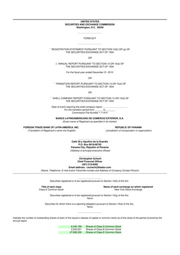 Thumbnail Bladex 20-F Annual Report 
