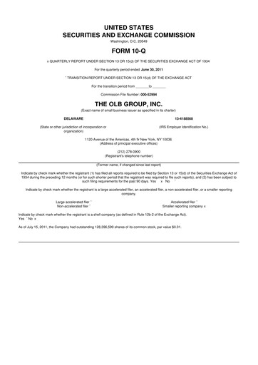 Thumbnail OLB Group 10-Q Quarterly Report FY2011 