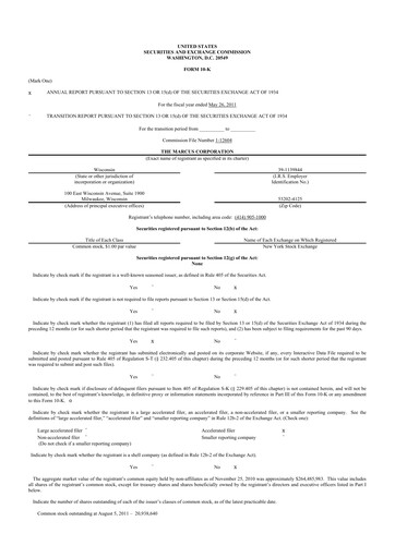 Thumbnail Marcus Corporation
 10-K Annual Report 