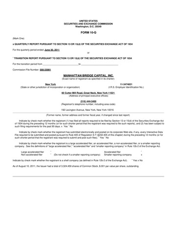 Vorschaubild Manhattan Bridge Capital
 10-Q Quartalsbericht 2011 