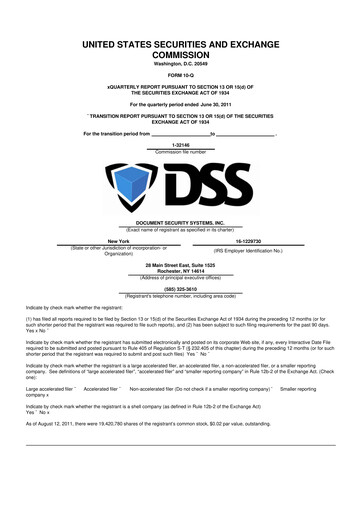 Thumbnail DSS, Inc. (Document Security Systems) 10-Q Quarterly Report FY2011 