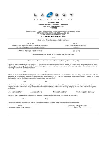 Thumbnail La-Z-Boy
 10-Q Quarterly Report FY2012 