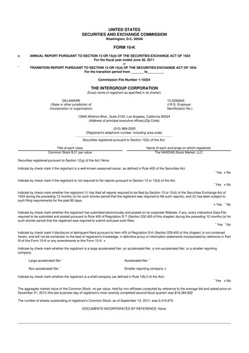 Thumbnail The InterGroup Corporation 10-K Annual Report 