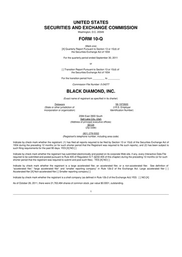 Thumbnail Clarus
 10-Q Quarterly Report FY2011 