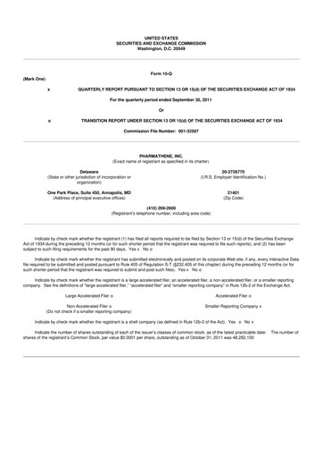 Thumbnail Altimmune 10-Q Quarterly Report FY2011 