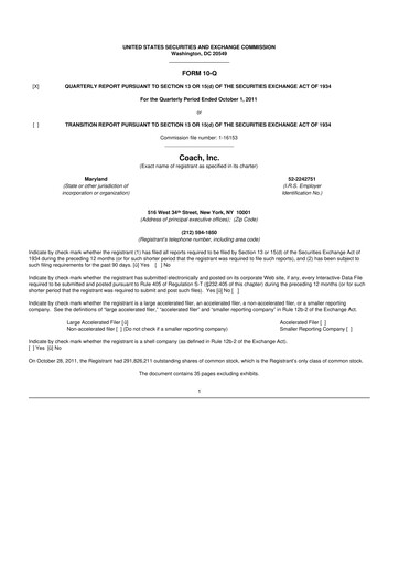 Miniature Tapestry 10-Q Rapport trimestriel  