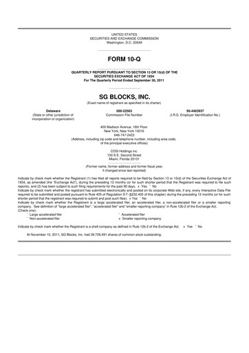 Miniature Safe & Green Holdings 10-Q Rapport trimestriel 2011 