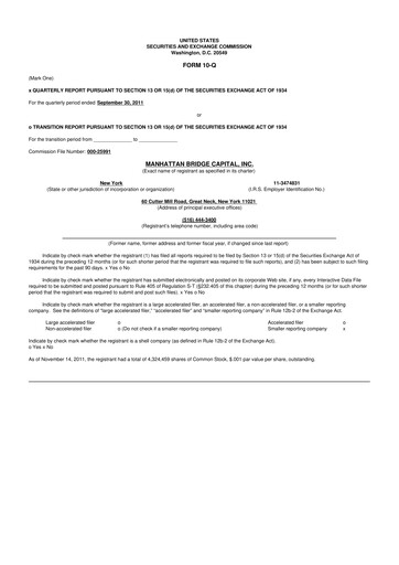Vorschaubild Manhattan Bridge Capital
 10-Q Quartalsbericht 2011 