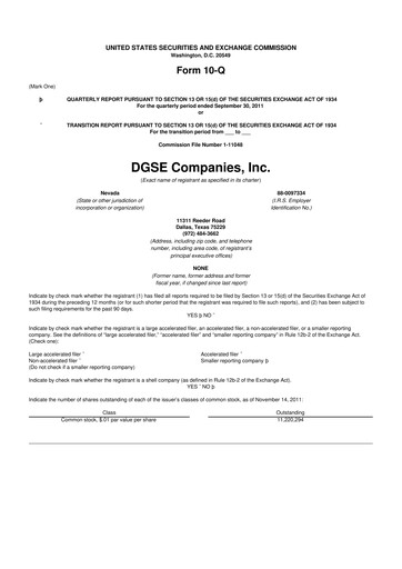 Vorschaubild Envela Corporation 10-Q Quartalsbericht 2011 