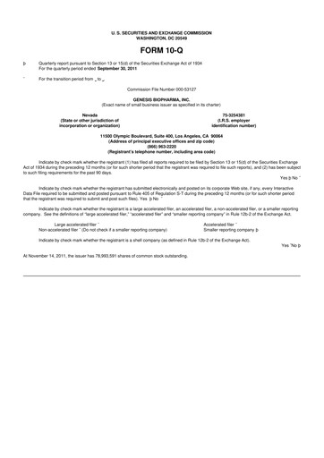 Thumbnail Iovance Biotherapeutics
 10-Q Quarterly Report FY2011 