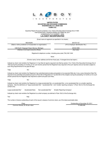 Thumbnail La-Z-Boy
 10-Q Quarterly Report FY2012 