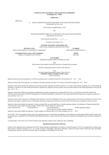 Thumbnail Kulicke and Soffa Industries 10-K Annual Report 2011