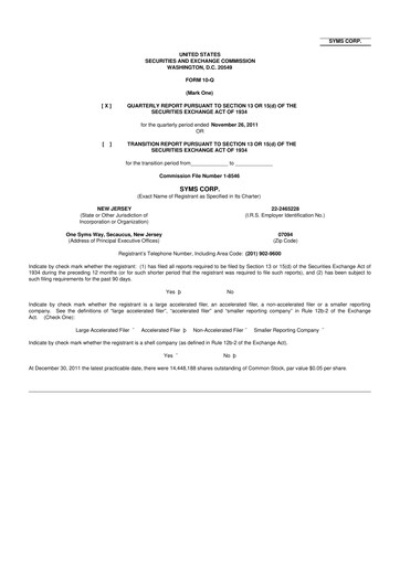 Thumbnail Trinity Place Holdings
 10-Q Quarterly Report FY2011 