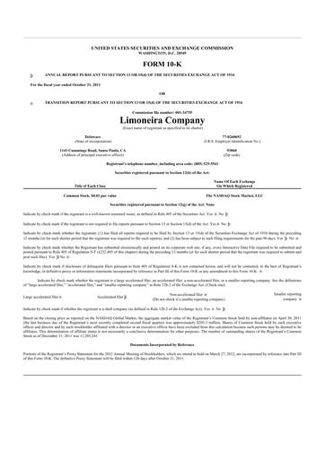 Thumbnail Limoneira
 10-K Annual Report 2011