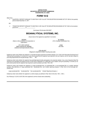 Thumbnail Inotiv 10-Q Quarterly Report FY2012 