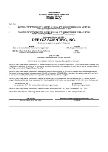 Miniature Research Solutions 10-Q Rapport trimestriel 2012 