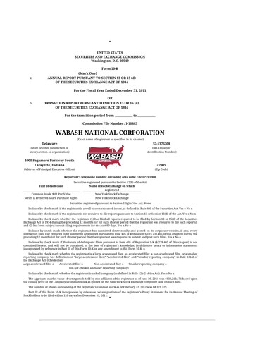 Thumbnail Wabash National
 10-K Annual Report 2011