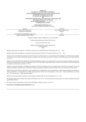 Thumbnail AIM ImmunoTech
 10-K Annual Report 2011